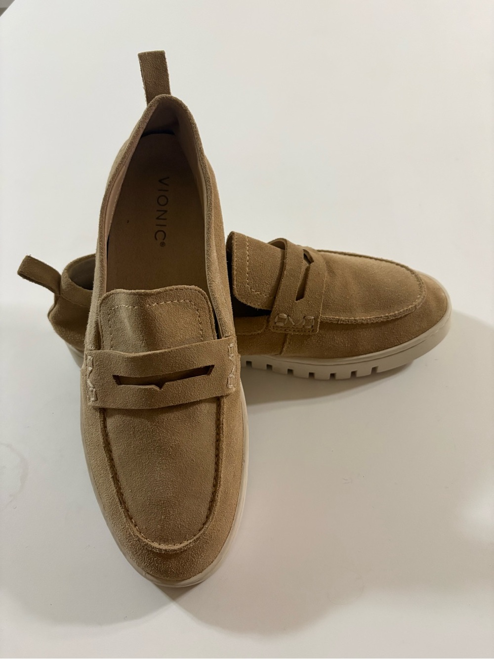 Vionic Tan Suede Slip-On Loafer size 11
